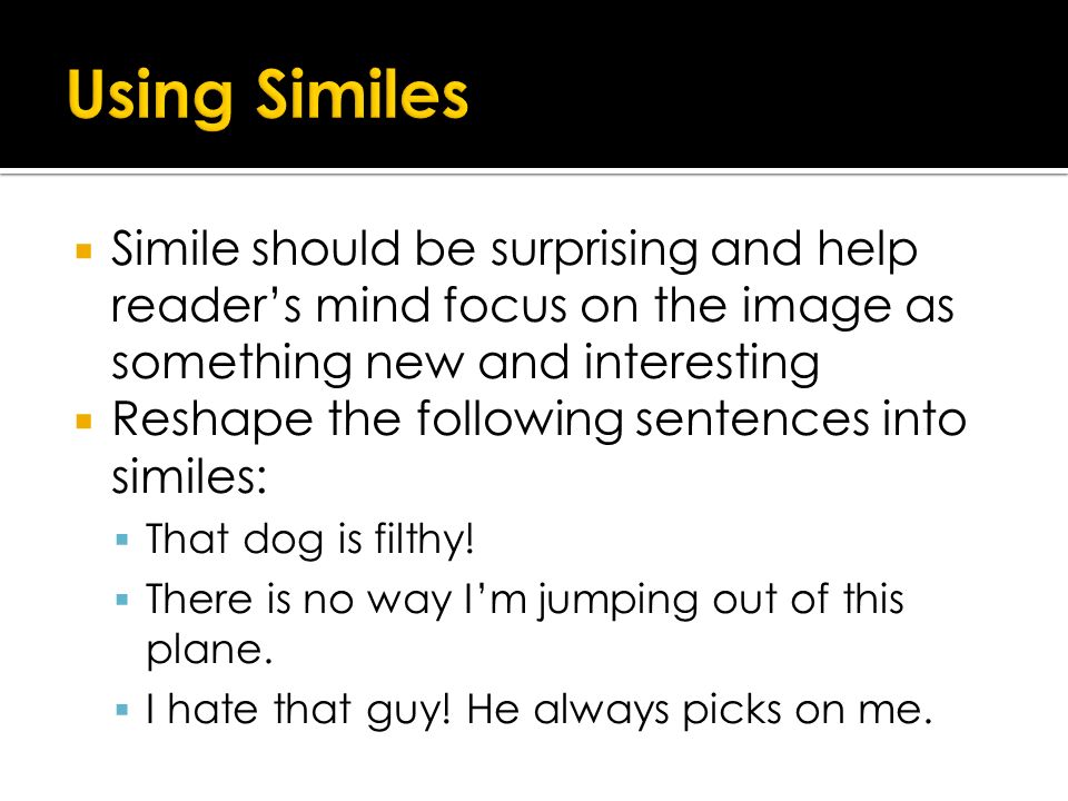 Simile Examples for Kids